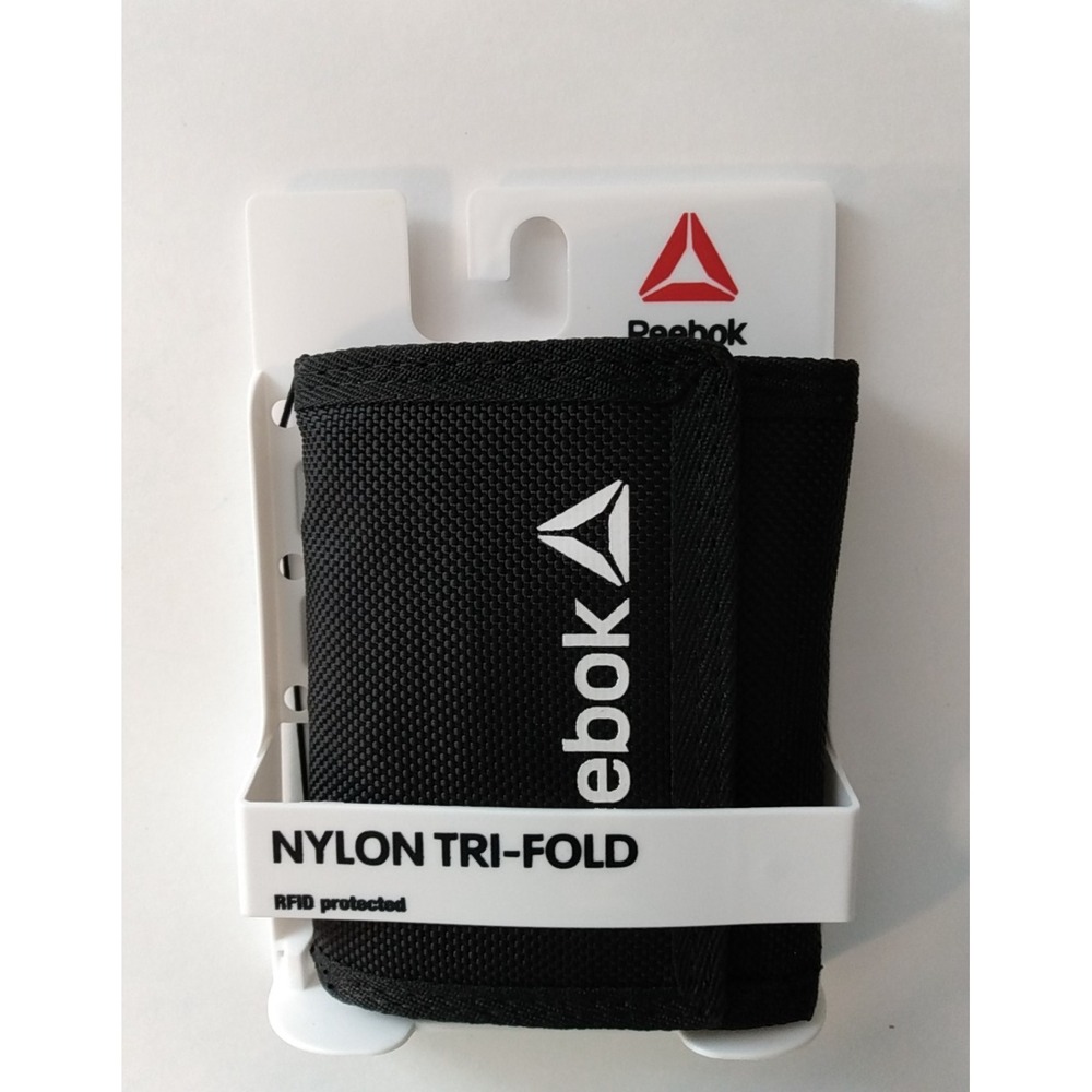 REEBOK NYLON TRI FOLD WALLET BRAND NEW FITS NINE CREDIT CARDS RFID PROTECTION